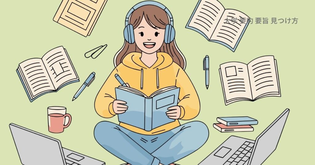 大学 要約 要旨 見つけ方