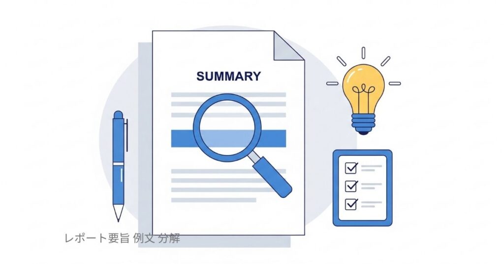 レポート要旨 例文 分解