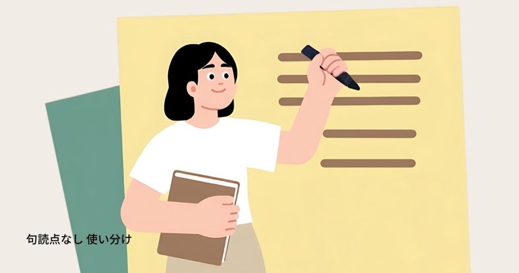 句読点なし 使い分け